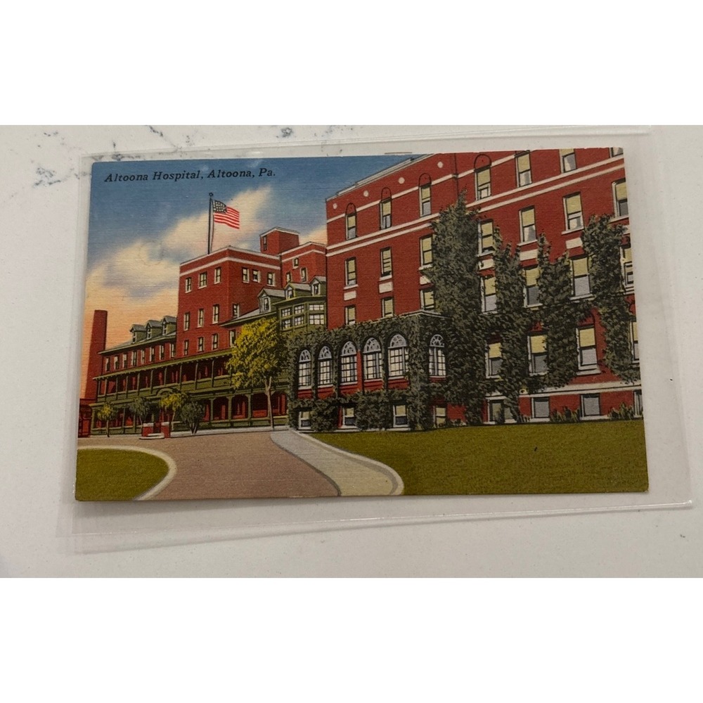 Vintage Altoona Hospital Pennsylvania Linen Postcard Tichnor Quality Views 89376